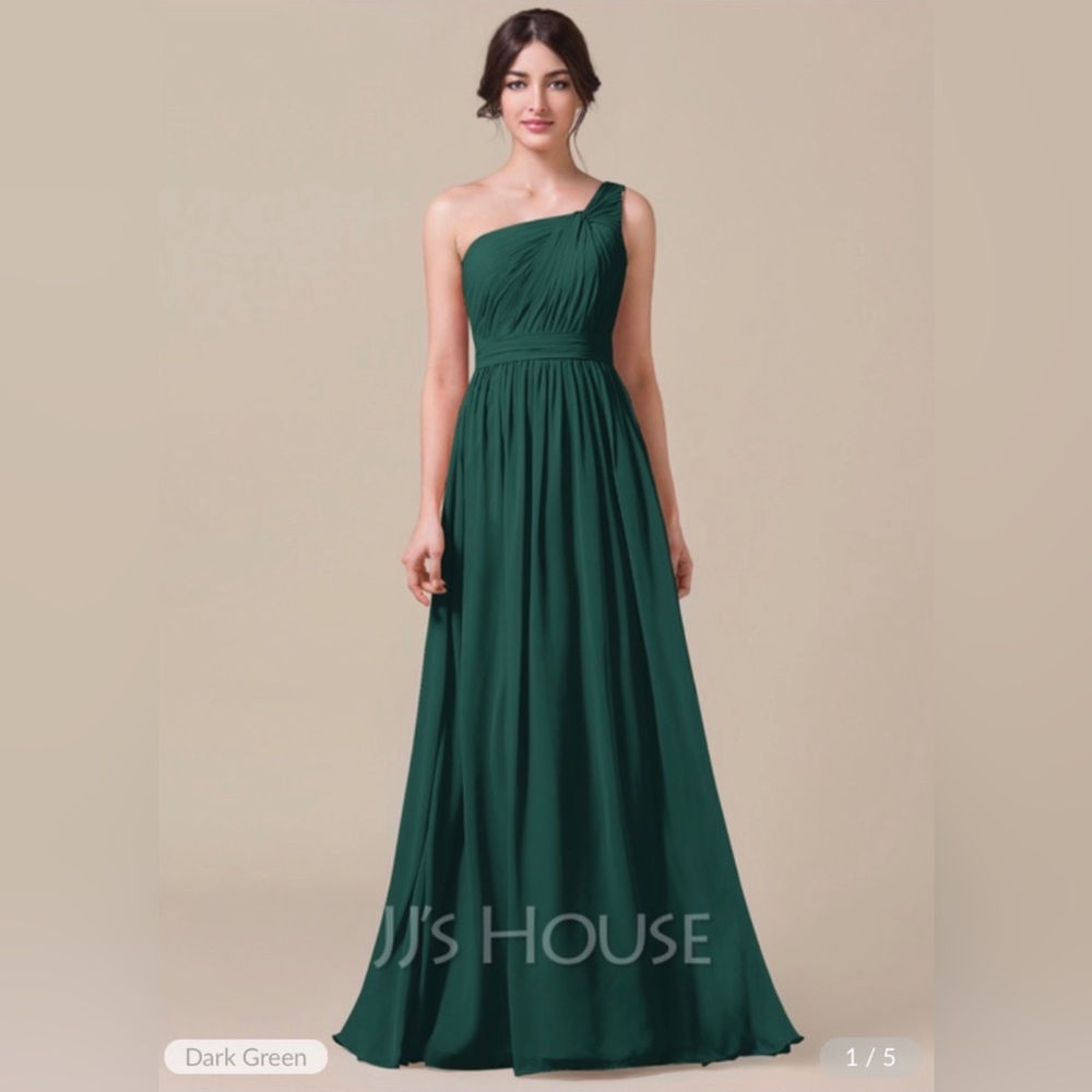 A-Line One Shoulder Bridesmaid Dress
